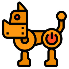 Robot line icon