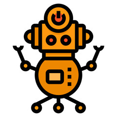 Robot line icon