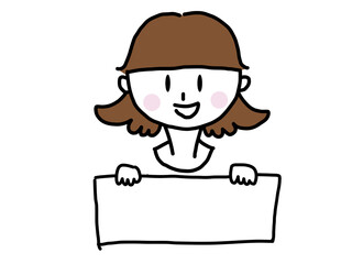 女性の吹き出し笑顔編