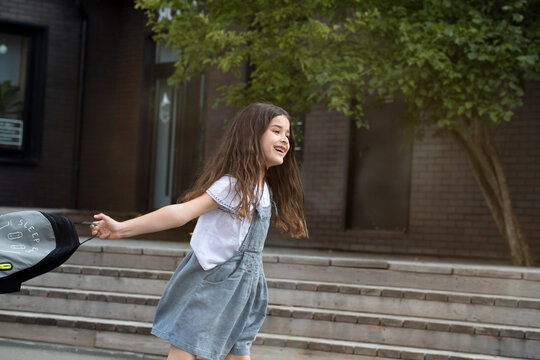 Portrait of a happy kid outdoors 