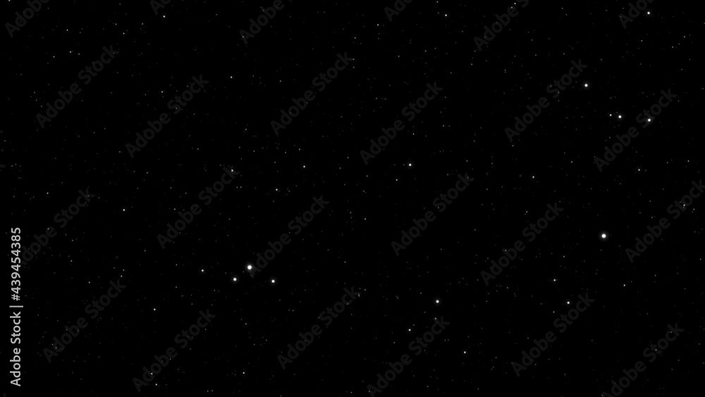 Wall mural animation of moving forward through countless stars