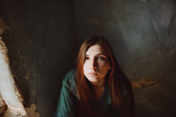
portrait of a young beautiful brunette