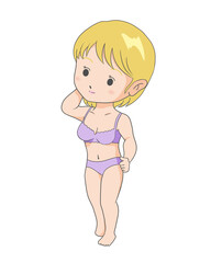 セクシーな下着姿の女性