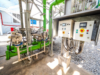 Bottom switch and control panel outdoor type for command pump in chemical systems in power plant.