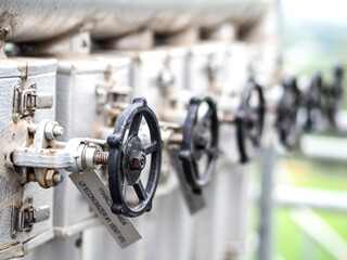 Manual valve for apply industrial zone which popular to install with tank, pipe, pump, and pond in Combined-Cycle Co-Generation Power Plant.