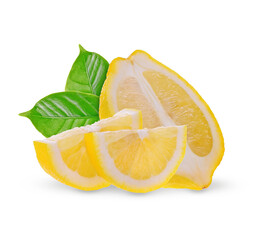 Lemon isolated on white background