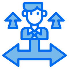 bussiness blue line icon