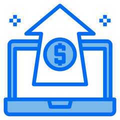 bussiness blue line icon