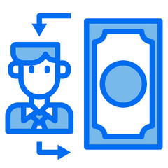 bussiness blue line icon