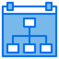 bussiness blue line icon