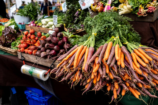 Array of vegetables at a farmers market