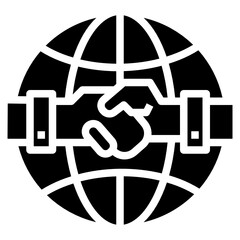 handshake glyph icon