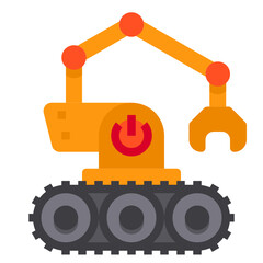 Robot flat icon