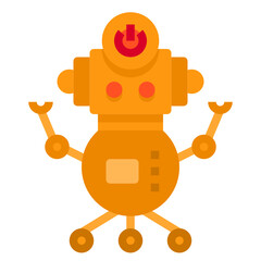 Robot flat icon