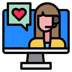 Customer service line icon