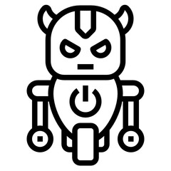 Robot line icon