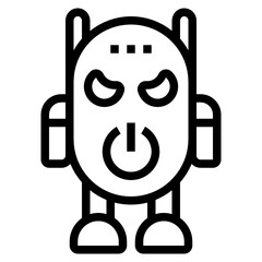 Robot line icon