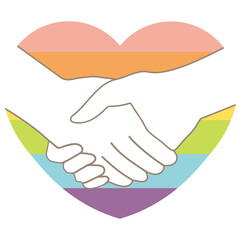 LGBTQ 握手　協力