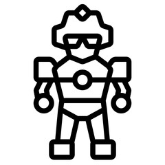 Robot line icon