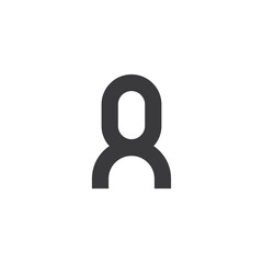 User icon. Human person symbol. Avatar login sign.