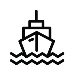 Illustration Vector Graphic of Ship icon. Fit for traffic, public, passenger etc.