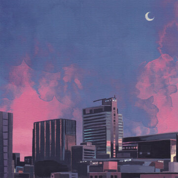 夕暮れ