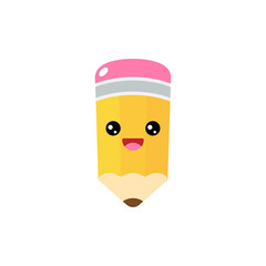 Fototapeta premium Vector Kawaii Pencil Character Illustration