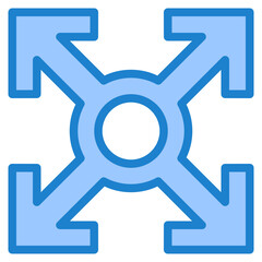 arrow blue style icon
