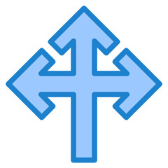 Obraz premium arrows blue style icon