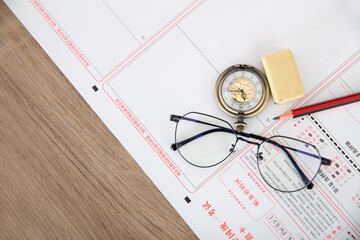 Test answer sheet and related stationery items