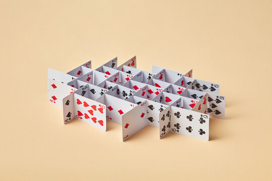 Game cards on beige