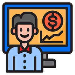 money color line style icon