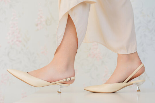 Woman in elegant shoes 

