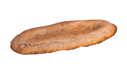 Georgian gray bread shoti isolated on white background