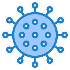 bacteria blue style icon