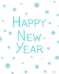 Fototapeta na wymiar New Year card vector illustration. lettering happy new year. 