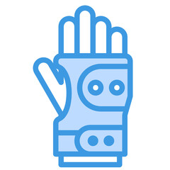 Gloves blue line icon