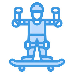 Protective blue line icon