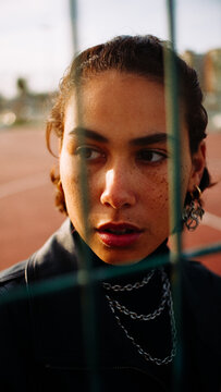 hispanic girl in the park