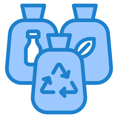 garbage blue style icon