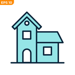 home icon symbol template for graphic and web design collection logo vector illustration