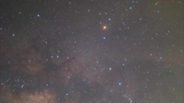 close up of milky way center time lapse. night sky background