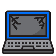 laptop color line style icon