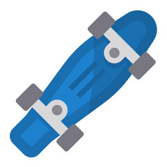 Skateboard flat icon
