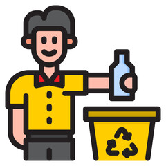 recycle color line style icon