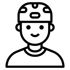 Helmet line icon