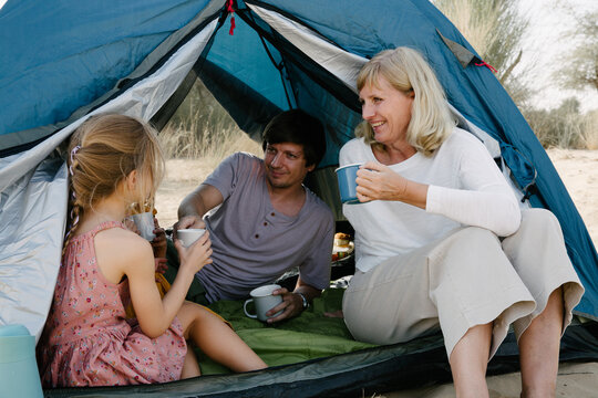 Camping family