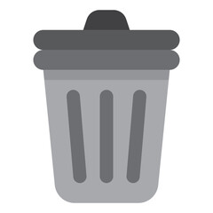 trash flat style icon