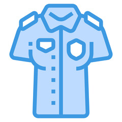 Shirt blue line icon