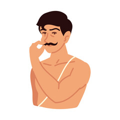 man with mustache
